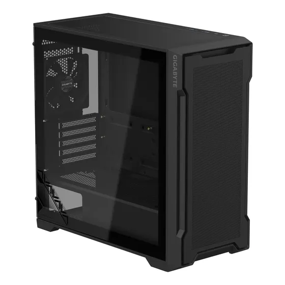 Gabinete Gamer Gigabyte C102 Glass Black Mesh 2x120mm Color Negro