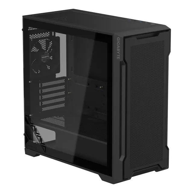 Gabinete Gamer Gigabyte C102 Glass Black Mesh 2x120mm Color Negro