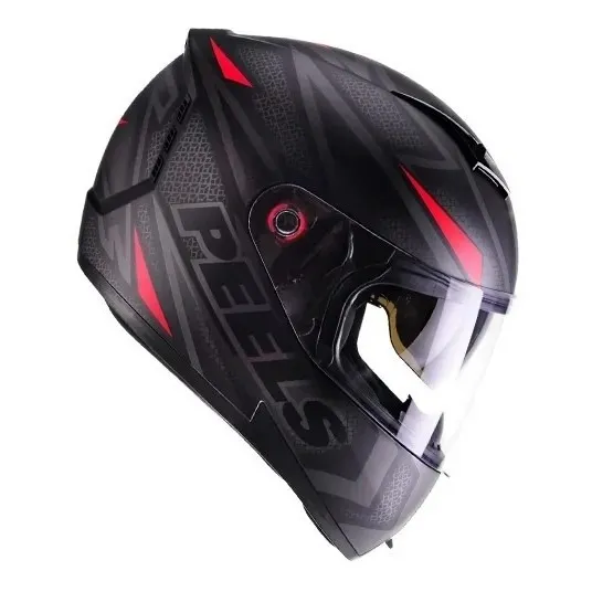 Capacete Peels Icon Óculos Interno Fast Preto Fosco Rosa N56