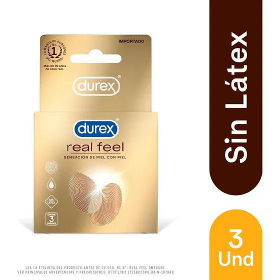 Preservativos Durex Real Feet  Sin Látex