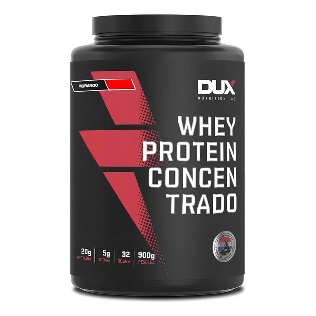 Whey Protein Concentrado Dux 900g Morango