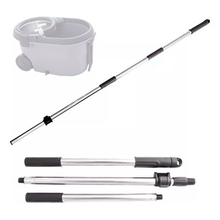 Cabo Mop Pró 360 Giratório 1,60 Mts De Aço Inox Perfect Cor Preto Cabo Mop Pró 360 Giratório 1,60 Mts De Aço Inox Perfect Cor Preto