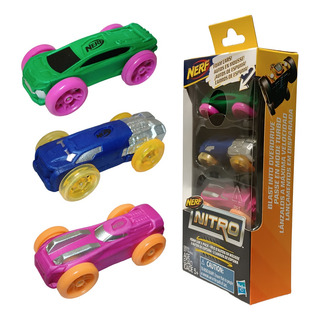 Carritos Espuma Nerf Nitro Blister Con 3 Piezas Hasbro Carritos Espuma Nerf Nitro Blister Con 3 Piezas Hasbro
