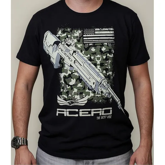 Camiseta Remera Algodon Acero Varios Diseños Airsoft Tactic 