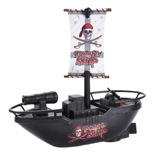 Brinquedo Barco Pirata Com Motor Anda Na Água Navio Preto Brinquedo Barco Pirata Com Motor Anda Na Água Navio Preto