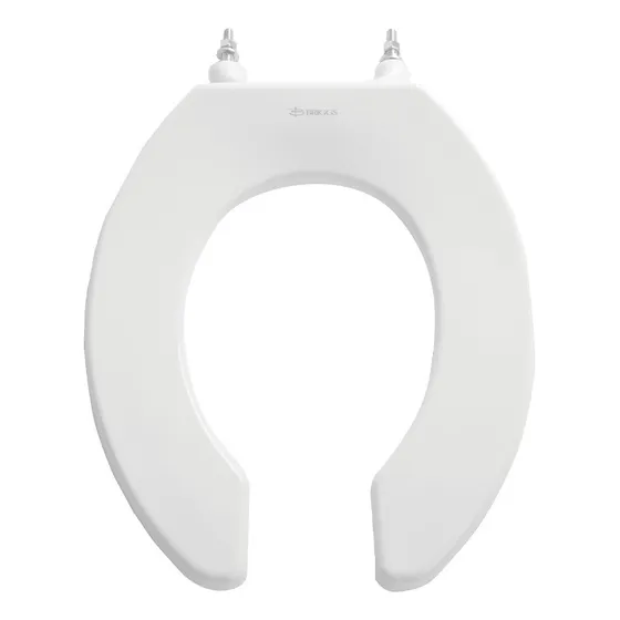 Asiento De Baño Aro Abierto Redondo Plastico Blanco Briggs