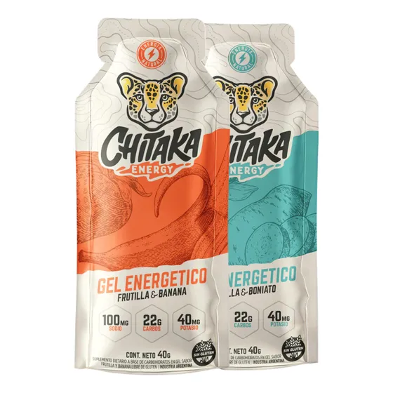 Gel Energético Chitaka Caja X12uds Mix Frutilla + Vainilla