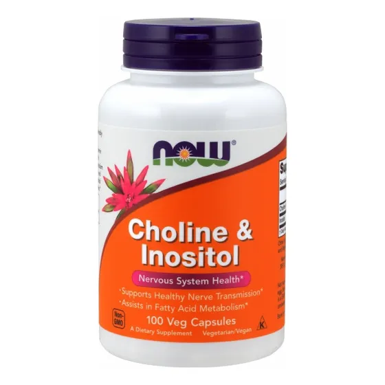 100 Cápsulas De Colina E Inositol De Supplement Now Foods (p