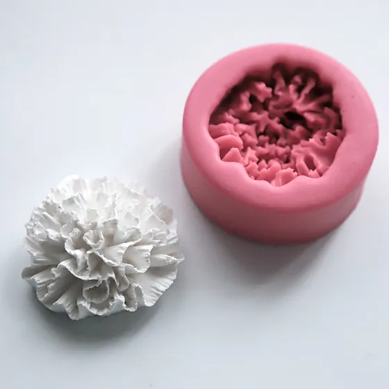 Vela Em Forma De Molde De Silicone De 3 Flores Cravo