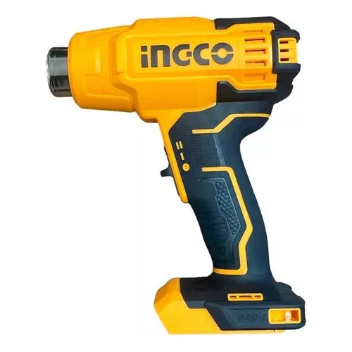 Soplador De Calor Ingco térmico profesional con cable de 20 V, alimentado por batería, aire caliente