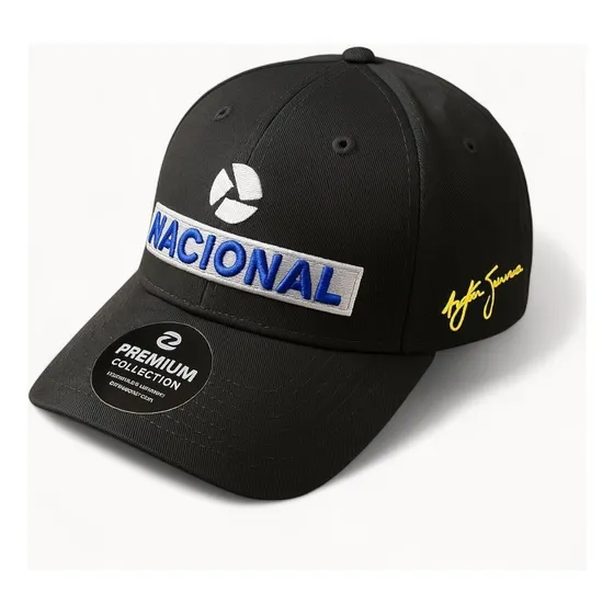 Boné Ayrton Senna Nacional Fórmula1 Retro Assinatura Lateral