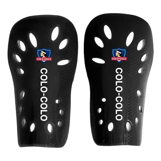 Canilleras Olymphus Colo Colo para Fútbol, Negras, Talla S
