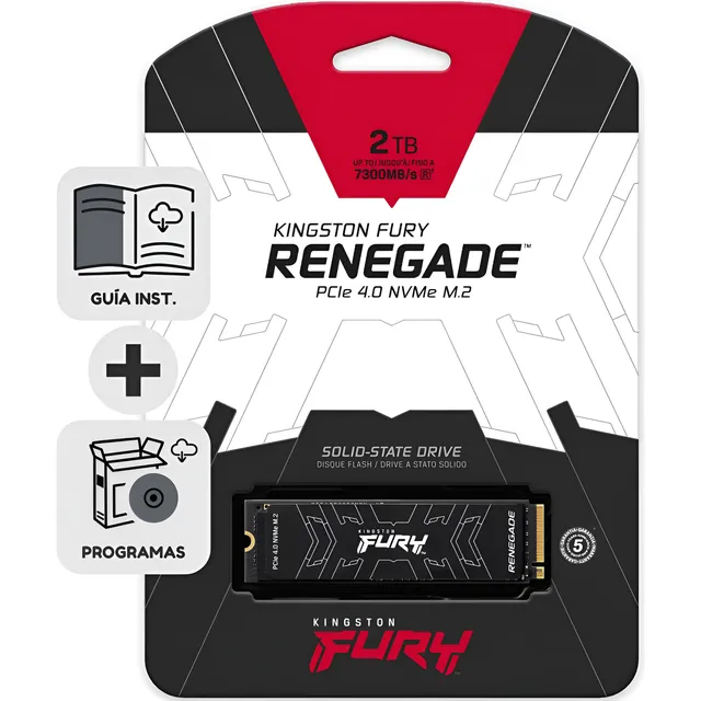 Disco Sólido M.2 Nvme Kingston Fury Renegade 2tb Ssd 2280