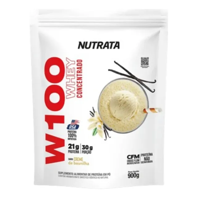 Wc100 Whey Concentrado 900g Nutrata Melhor Custo Beneficio