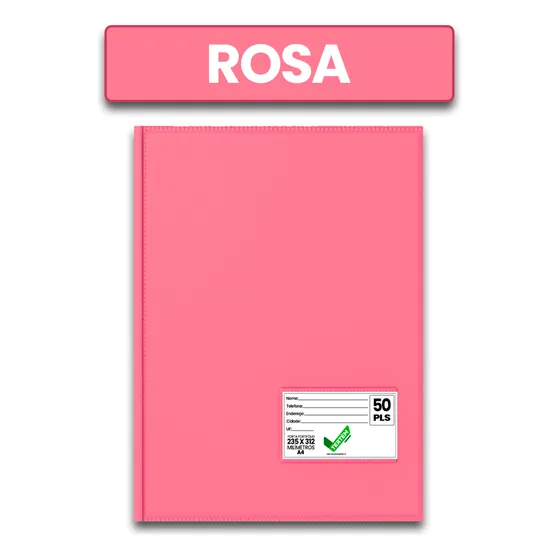 Pasta Catálogo Organizadora A4 Com Visor 50 Envelopes Color