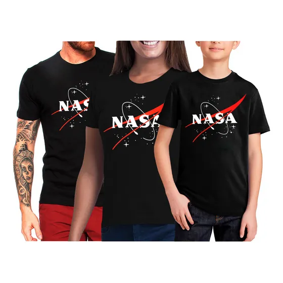 Kit Camisetas Família Nasa Geek Astrologia 100% Algodão