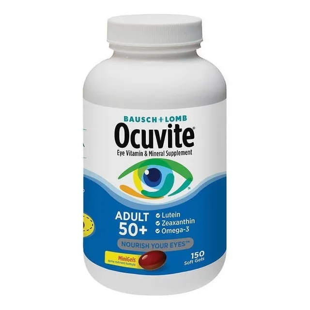 Ocuvite 50+  Adultos, 150 Capsulas Blandas  ! Disponible !