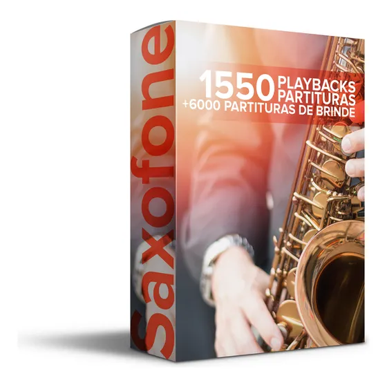 Pack 1550 Playbacks E Partituras Para Saxofone + Brinde