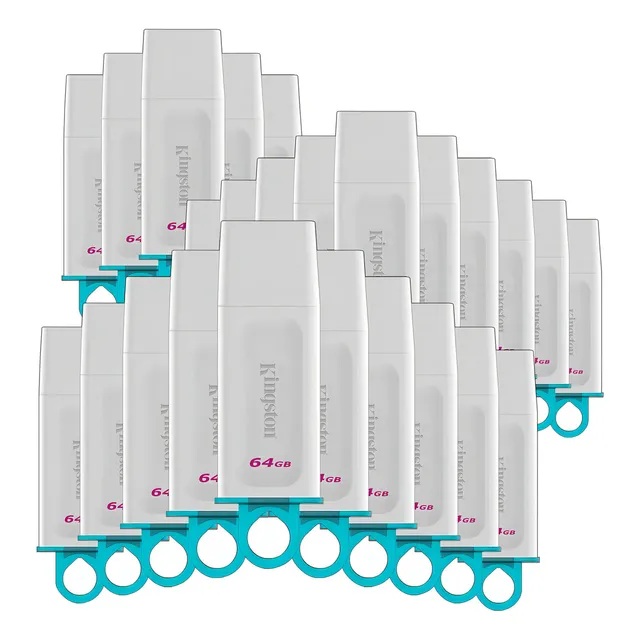 Kit 25 Memoria Usb 64gb Kingston Exodia 3.2 Kc-u2g64-5r Color Blanco