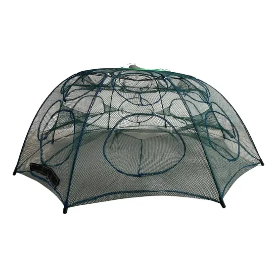 Trampa Mojarrera Mojarras 16 Bocas Plegable Red Pesca Color Verde