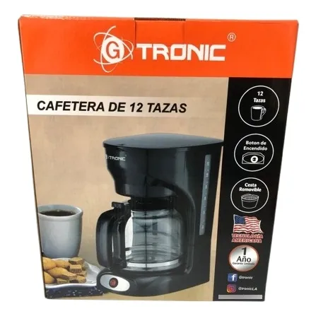 Cafetera Electrica Gtronic Cap. (12 Tazas) De 1.8l, 950w