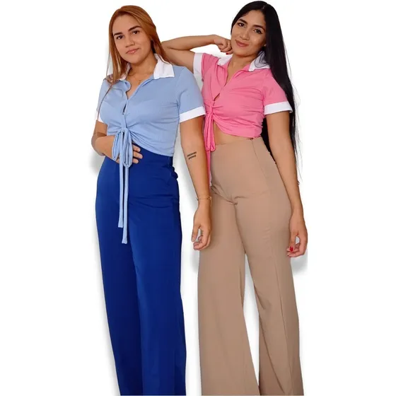 Pantalones Clásicos Studio F-drill Mujer