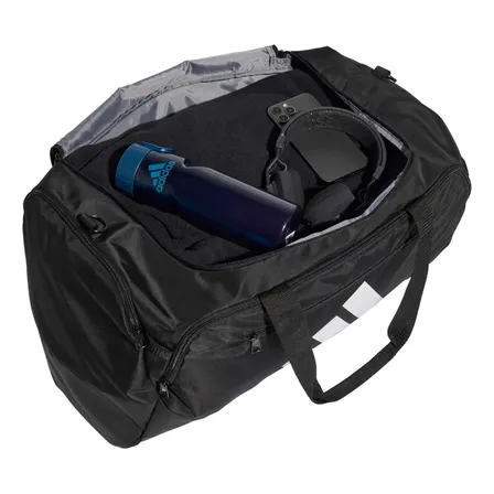 Mala adidas Duffle Média Training Defender Jz0607 Preto Lisa Níquel