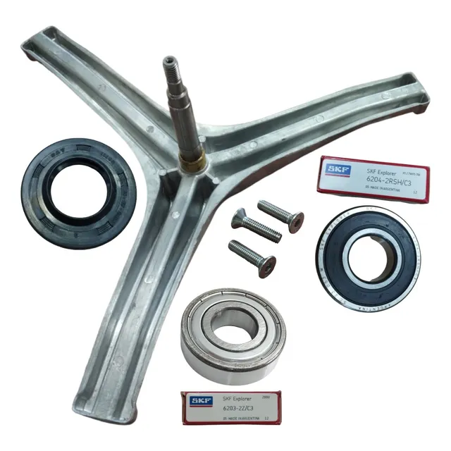 Eje Lavarropa Aurora 6306. Ruleman+retén+tornillo
