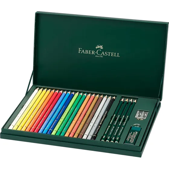 Juego Regalo 24 Colores Polychromos Faber Castell Estuche