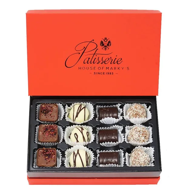 Caja De Regalo De Chocolate Belga Rojo 24 Piezas Bélgica S
