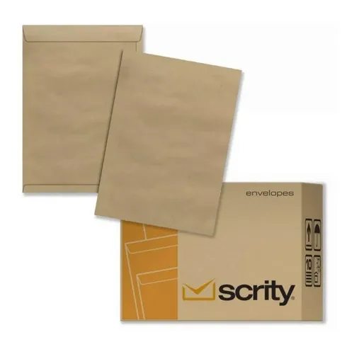 Envelope Nº 32 Kraft Natural Folha A4 22,9x32,4 com 80grs/m² - 250 Unidades Scrity Premium