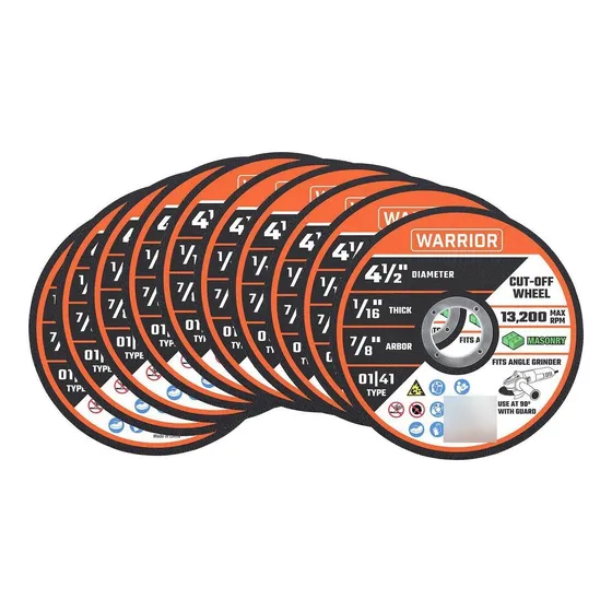 Disco Corte Metal Tipo 01/41 De 4-1/2x1/16 Pul X 7/8 Warrior