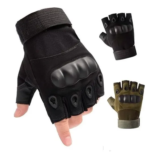 Guantes Tácticos Oakley Medio Dedo - Protector De Nudillos