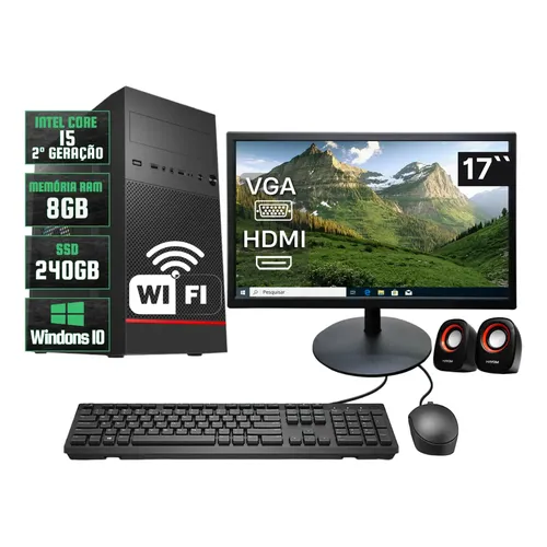 Computador PC Intel Core i5 2400 16GB RAM SSD 480 Monitor 20
