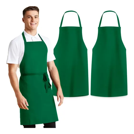 Delantal Pechera Unisex Chef 100% Poliester Lazo Extra Largo