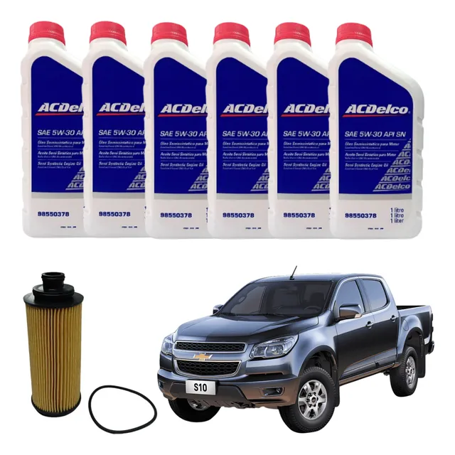 Kit Troca De Óleo Gm 5w30 Dexos2 - Nova S10 Diesel + Filtro