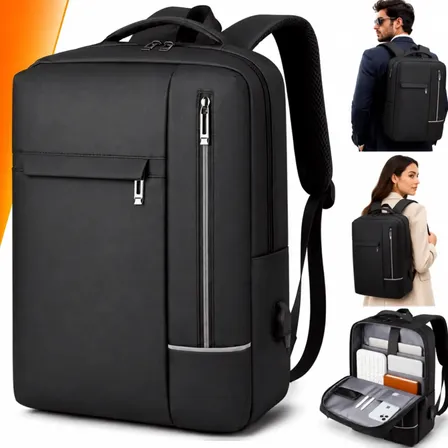 Mochila Notebook Executiva Premium Escritório Luxo Trabalho Masculina Feminina Viagem Impermeável Reforçada Usb Faculdade Viajar Aulas Mala Escolar Laptop Bag Anti Furto Resistente