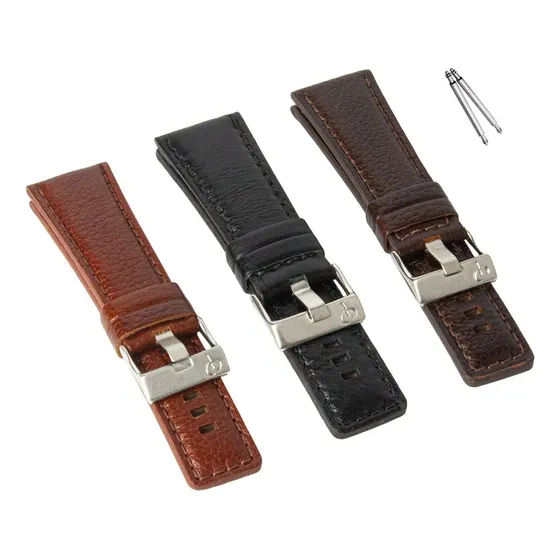 Pulseira 24mm Couro Legítimo Compatível Com Diesel Dz7258