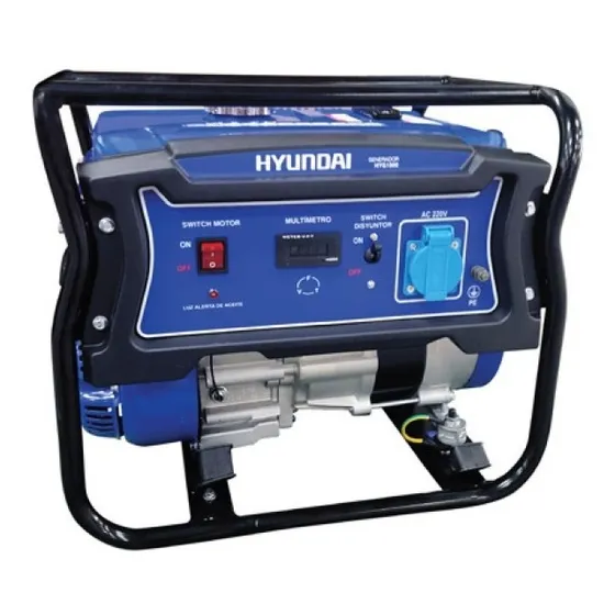 Generador Eléctrico Hyundai Gasolina Manual 1/0,8 Kw/kva
