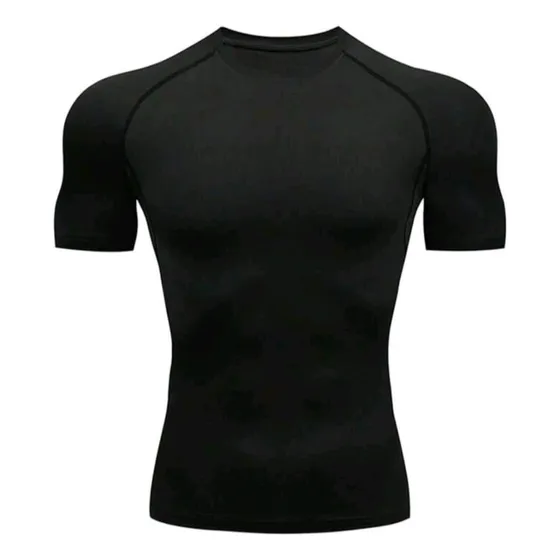 Camisa Licra Manga Corta Deportiva Para Hombre 