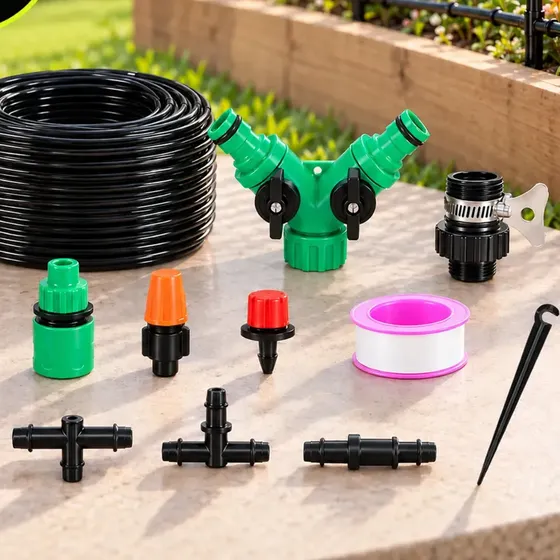 Kit De Riego Sistema Automatico Goteo O Aspersor 40m 158pcs