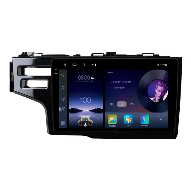 Multimídia Adak Iplay G2 Honda Fit 2015 A 2021 2ram 64gb 9'