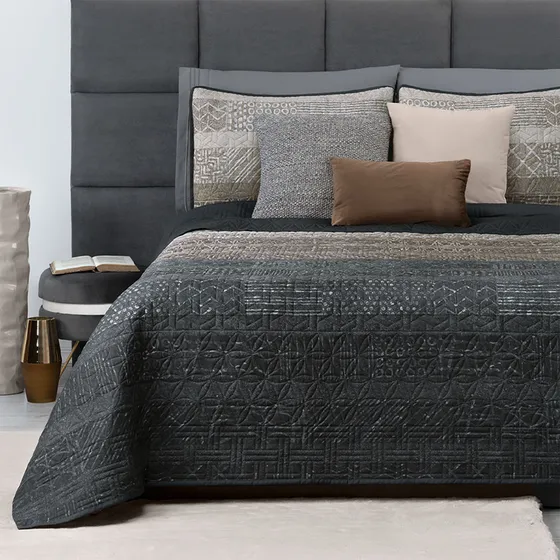 Edredón Ligero Doble Vista Real Textil + 2 Fundas De Almohada, Juego De Colcha Matrimonial, Color Samurai