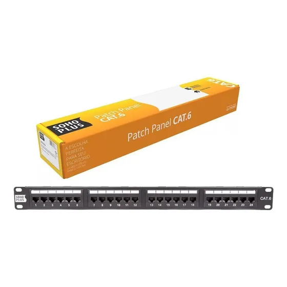 Patch Panel Cat6 T568a/b 24p 24 Portas Furukawa Soho Plus 35050402