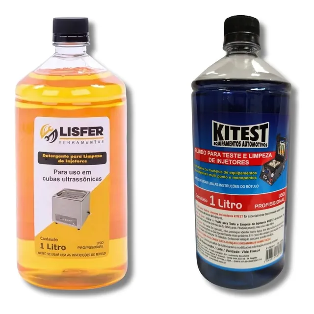 Kit Fluido + Detergente Teste Para Bicos Injetores 1 Litro 