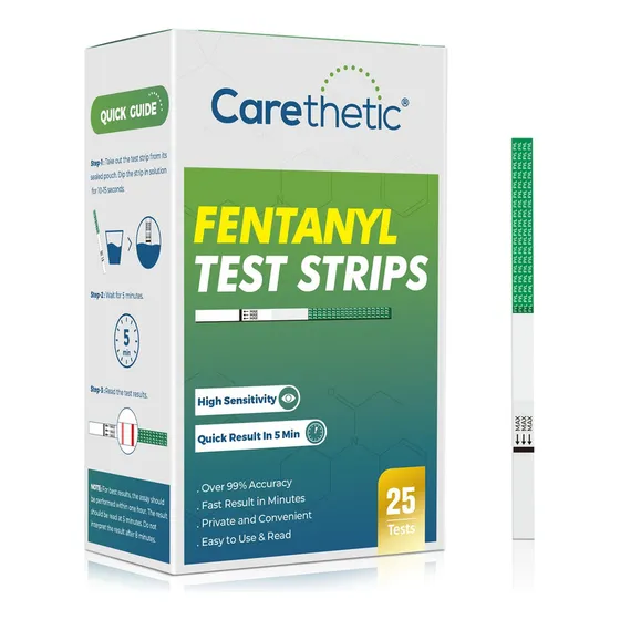 [paquete De 25] Tiras Reactivas De Fentanilo Para Detección