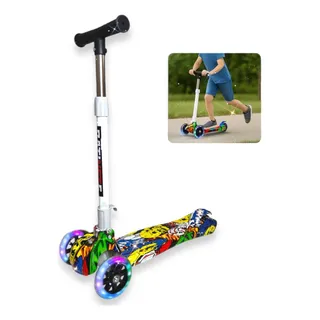Patinete Infantil 3 Rodas Com Led Dobråvel Radical Crianças Patinete Infantil 3 Rodas Com Led Dobråvel Radical Crianças
