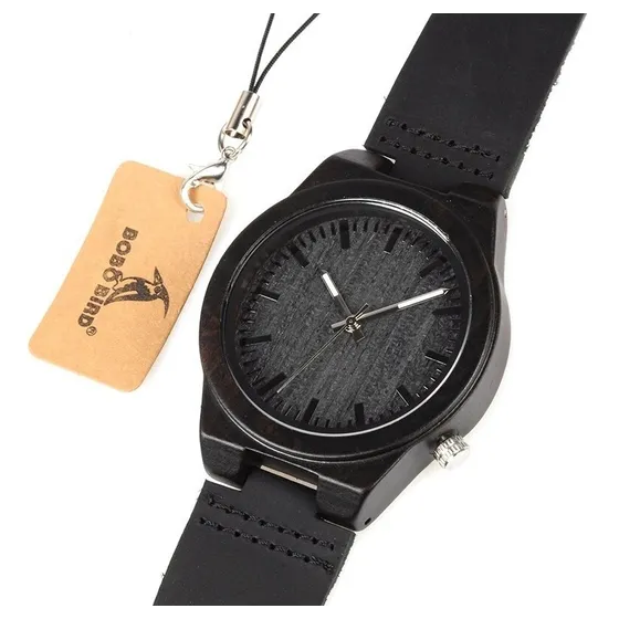 Reloj Hombre Madera Bambú Casual Hermoso