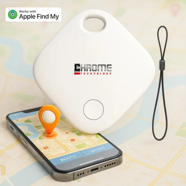 Mini Localizador Smart Tag Rastreador Gps Cor Branco Compatível Com iPhone Apple Chrome Technology