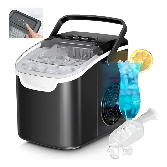 Máquina De Gelo Eficiente Rápida 2 Tipos De Cubo Portátil